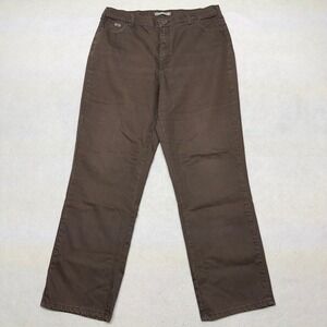 Lee Relaxed Straight Leg At The Waist Denim Pants Workwear‎ Brown Womens 16M